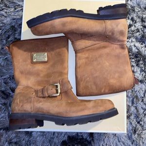 Brown Leather MICHAEL KORS Brandy Boots